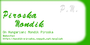 piroska mondik business card